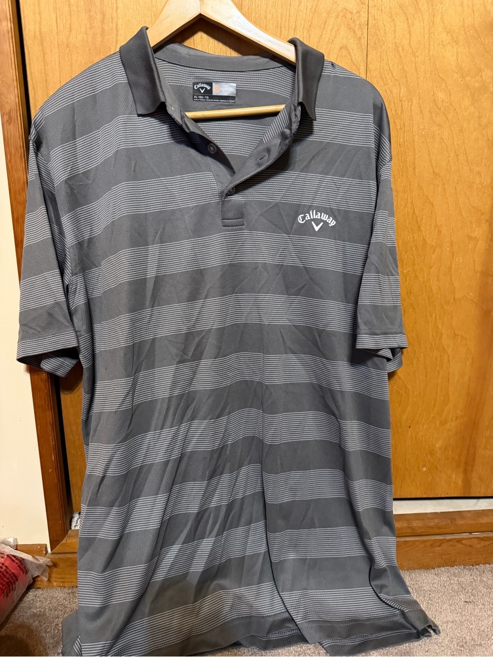 Callaway Gray Striped Men’s Polo Shirt